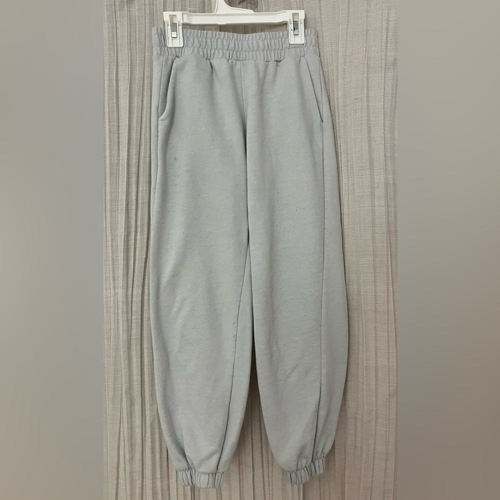 Zara: light blue-ish gray joggers